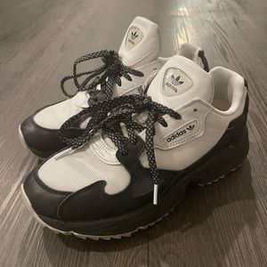 Adidas Sneakers, Black and White Chunky Soles, Women’s Size 8